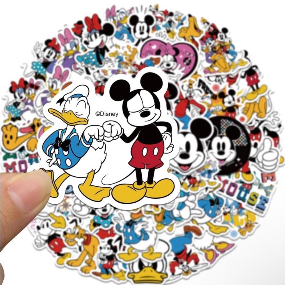 50 Disney Vibrant Mickey Mouse and Friends Sticker Collection - Picture 3 of 3